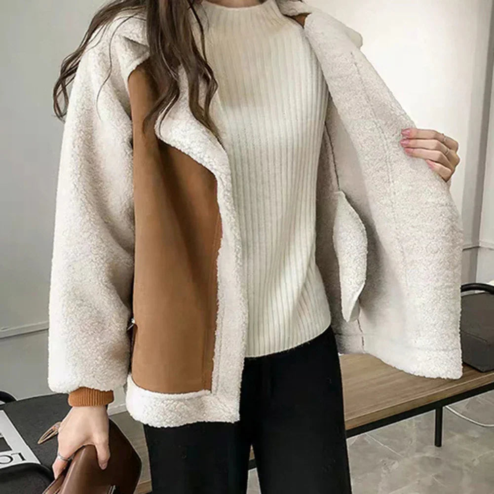 Chaqueta de borreguito con cremallera