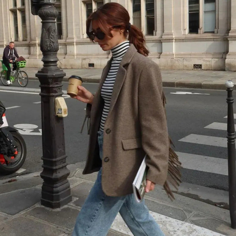 Americana De Mujer Con Flecos