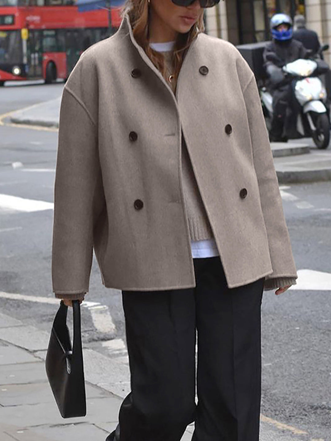 Chaqueta oversize de tejido resistente
