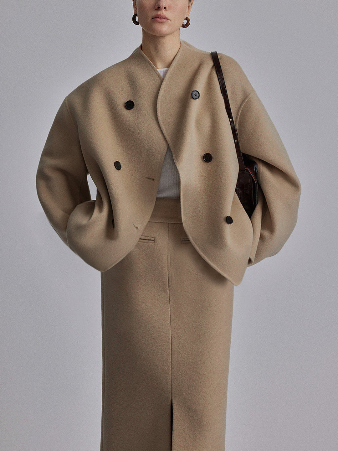 Chaqueta oversize de tejido resistente