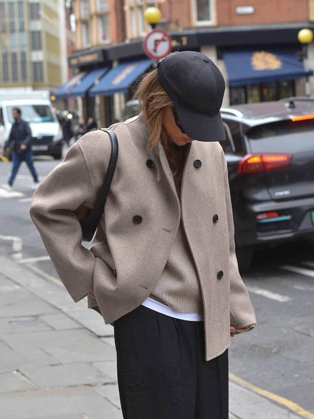 Chaqueta oversize de tejido resistente