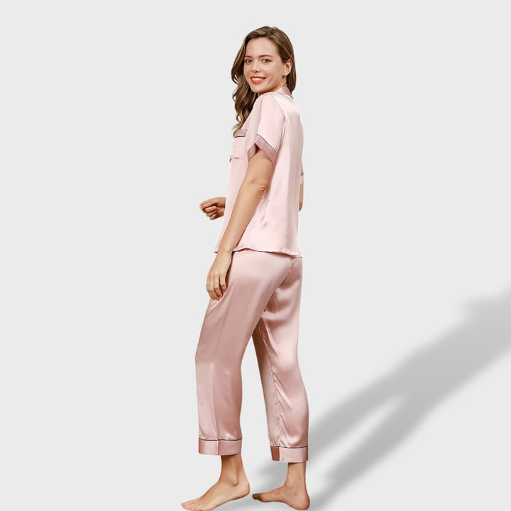 Inés™ | Pijama con piping mujer
