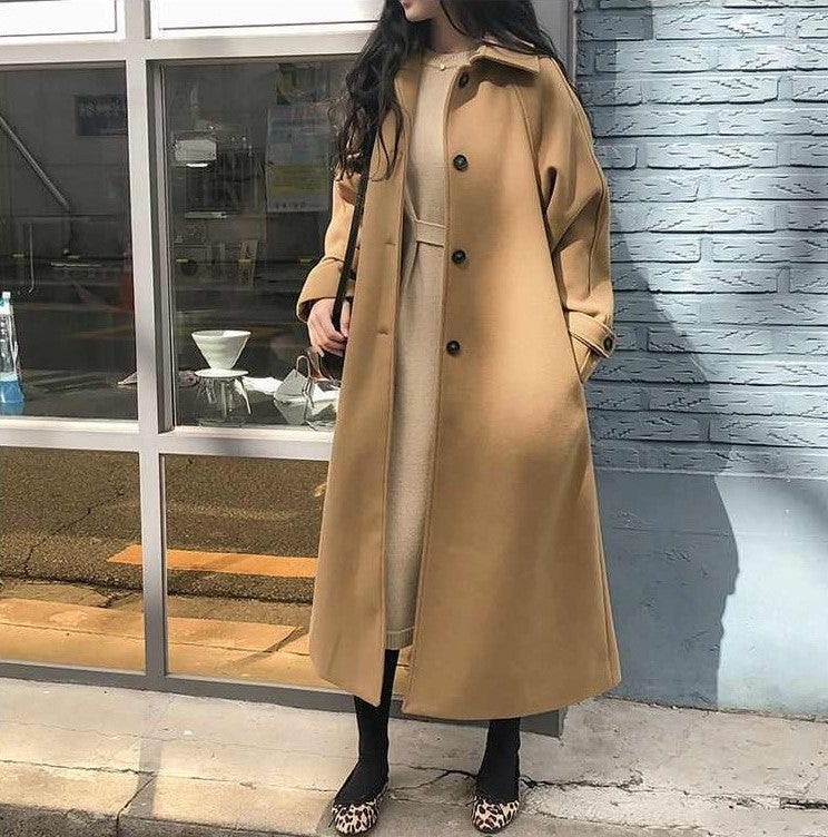 Abrigo Largo Elegante de Mujer