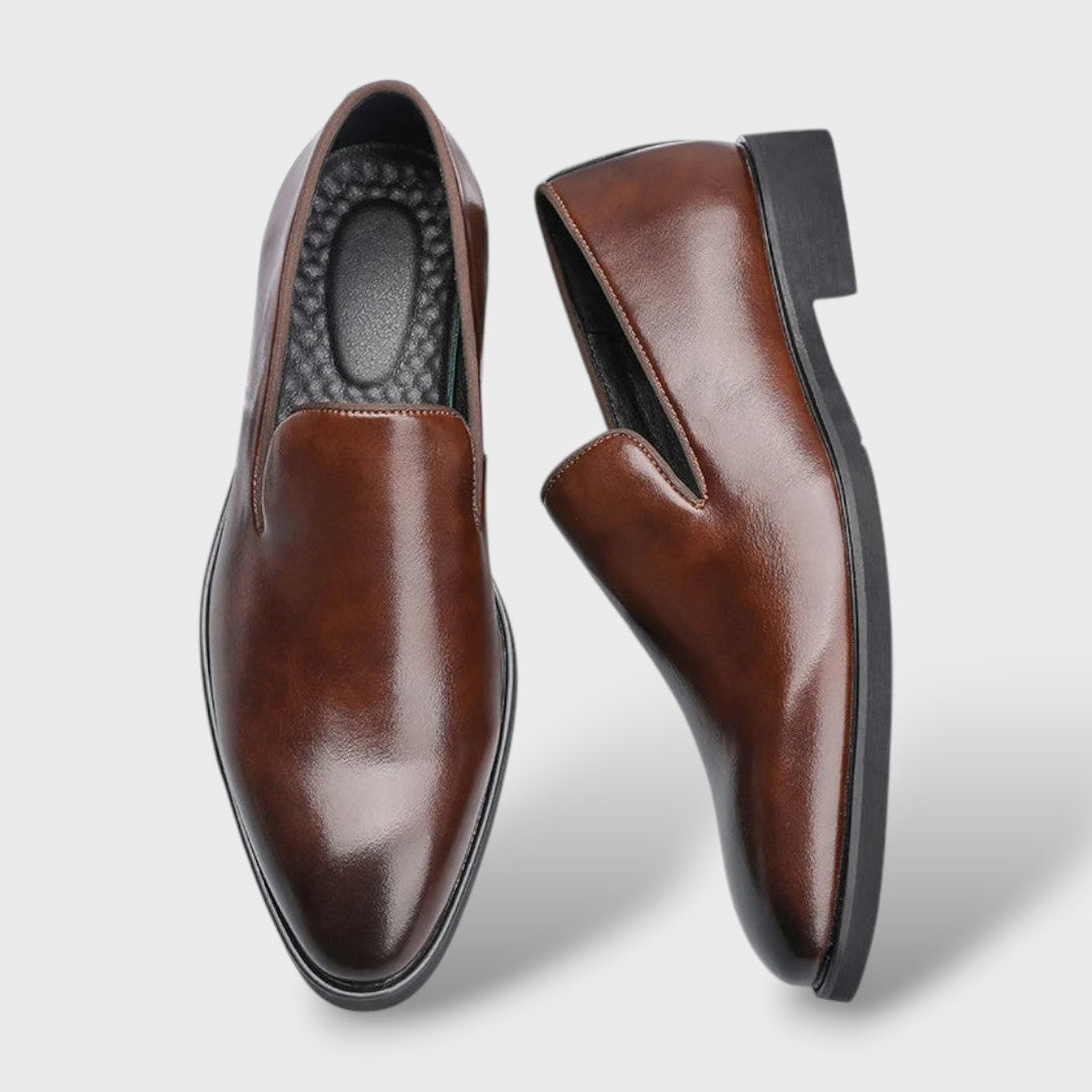 Mocasines Hombre Cuero Polished Pointed Toe Formal