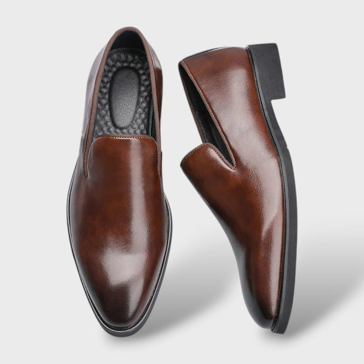 Mocasines Hombre Cuero Polished Pointed Toe Formal