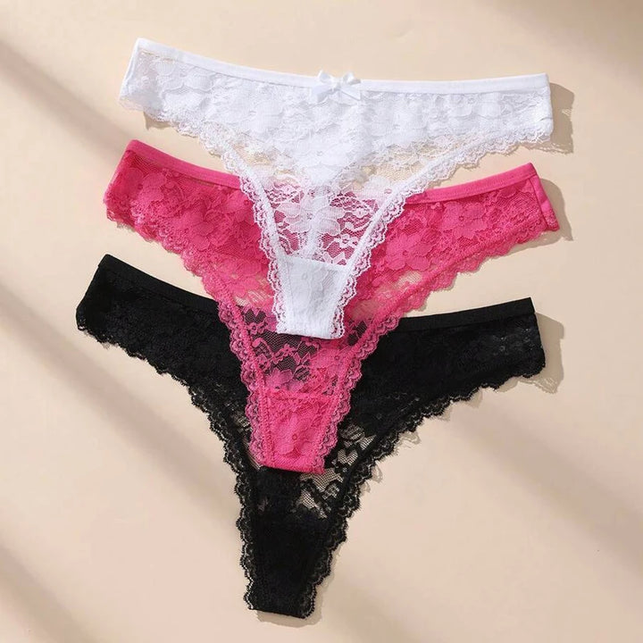 Pack 3 Tangas Encaje Floral