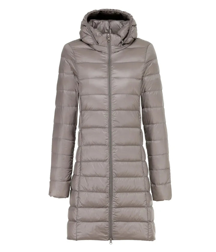 Abrigo Largo de Plumón Acolchado