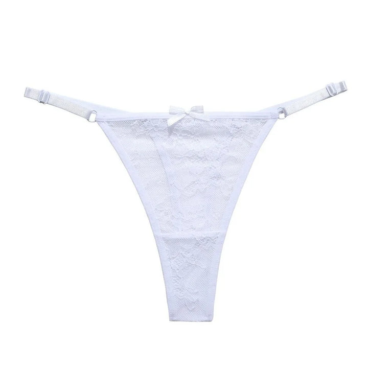 Tanga Malla Encaje Lazo Ajustable