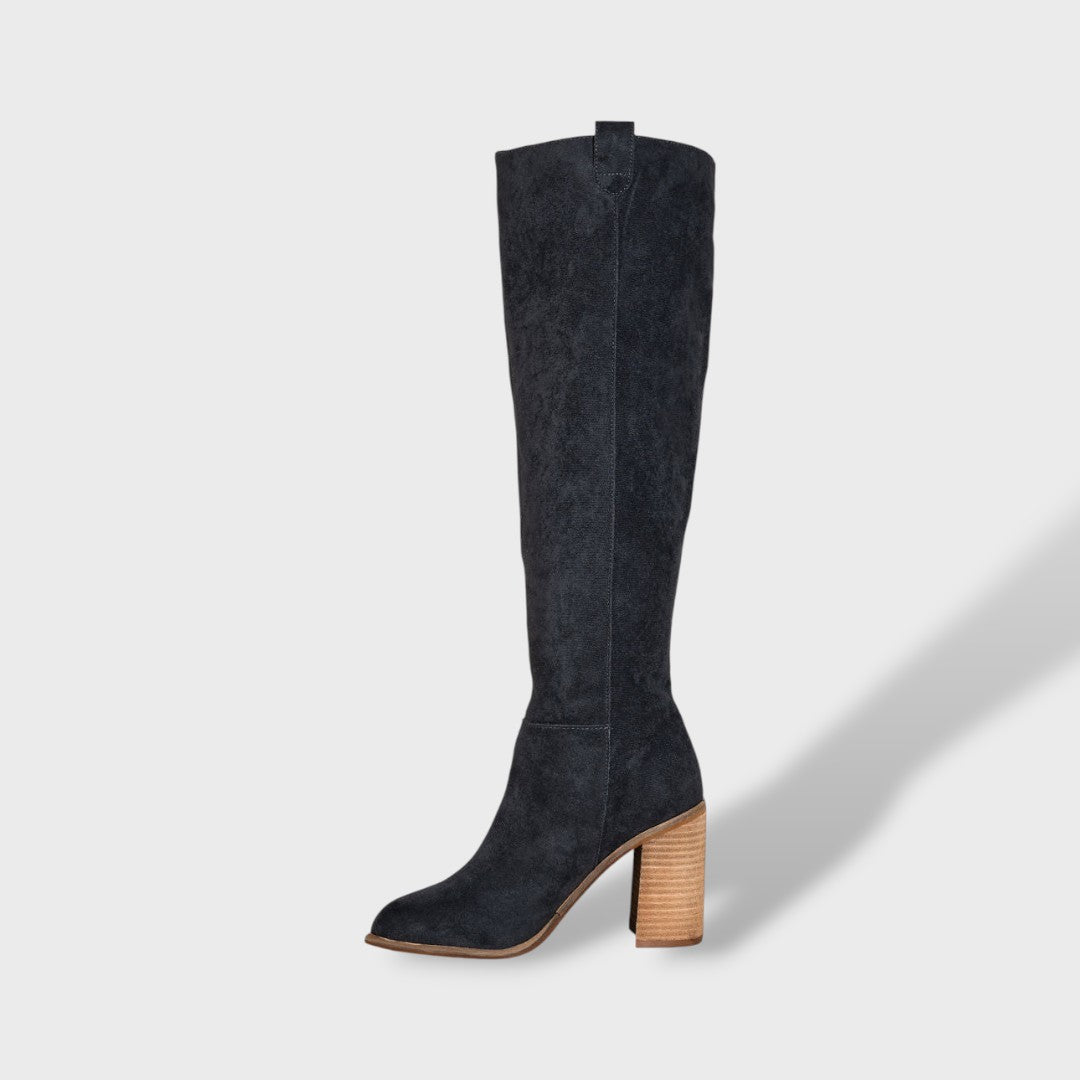 Botas Slouch Mujer Ante con Tacón