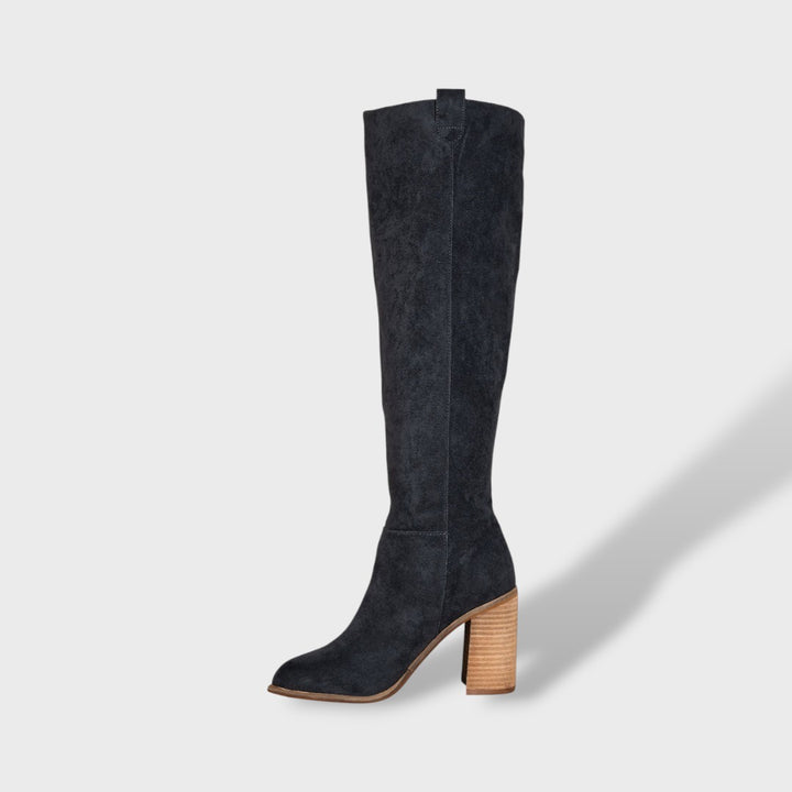 Botas Slouch Mujer Ante con Tacón