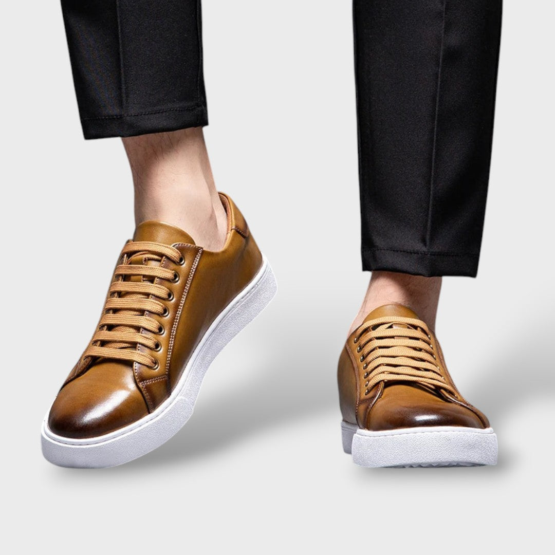 Zapatillas Piel Negra Hombre