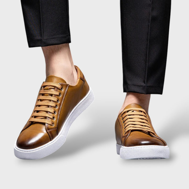 Zapatillas Piel Negra Hombre
