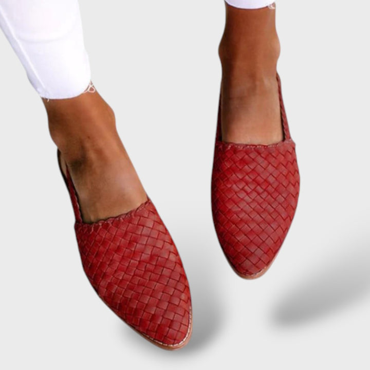 Sandalias slingback trenzadas mujer