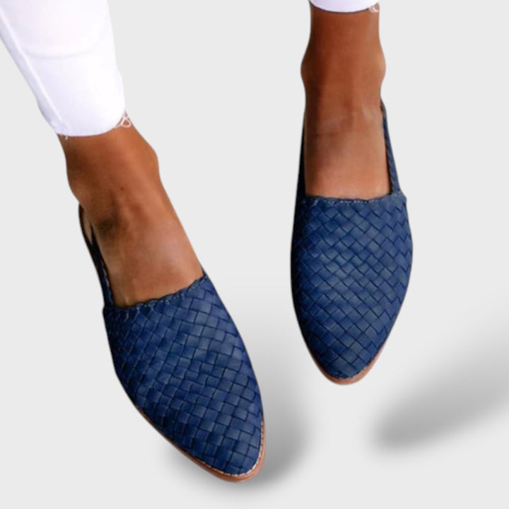 Sandalias slingback trenzadas mujer