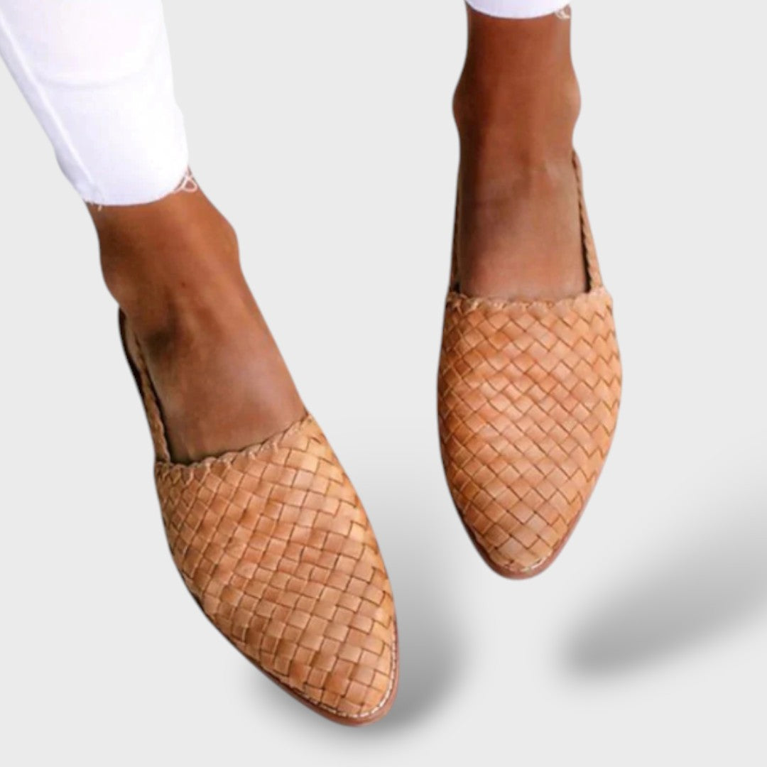 Sandalias slingback trenzadas mujer