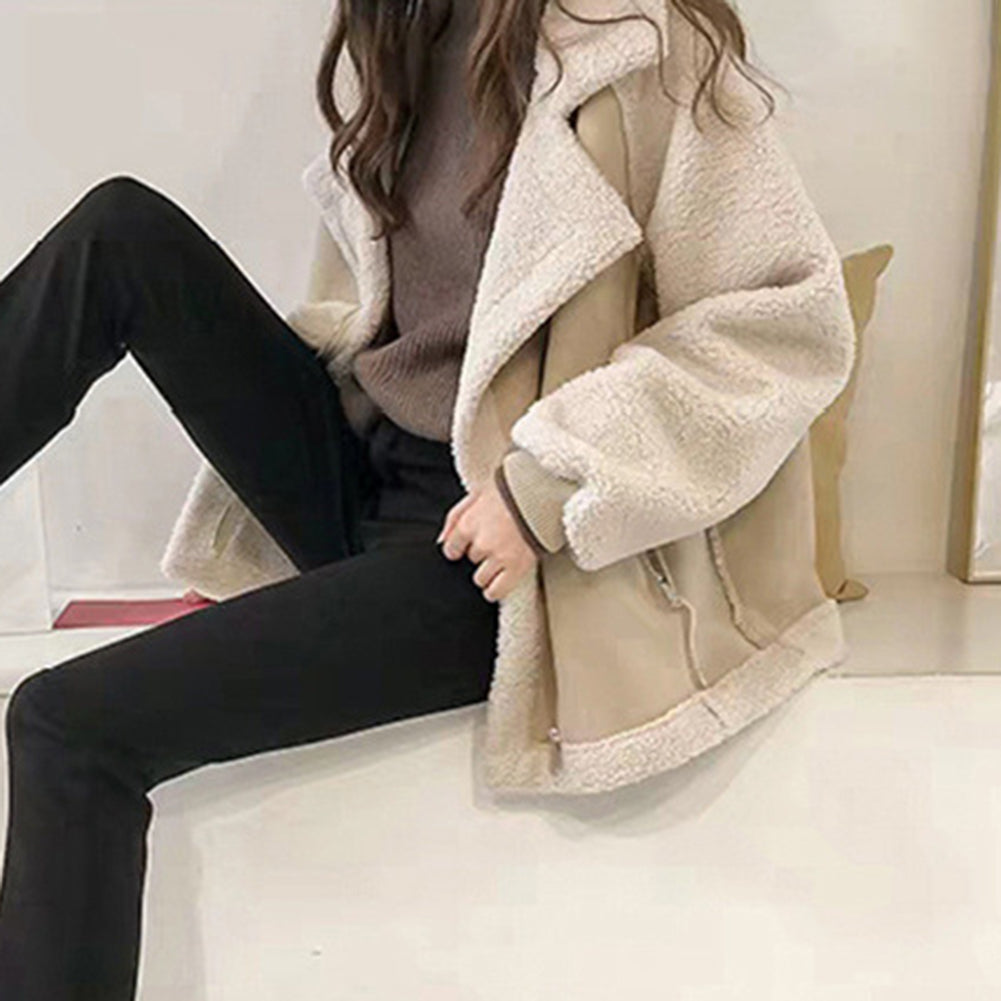 Chaqueta de borreguito con cremallera