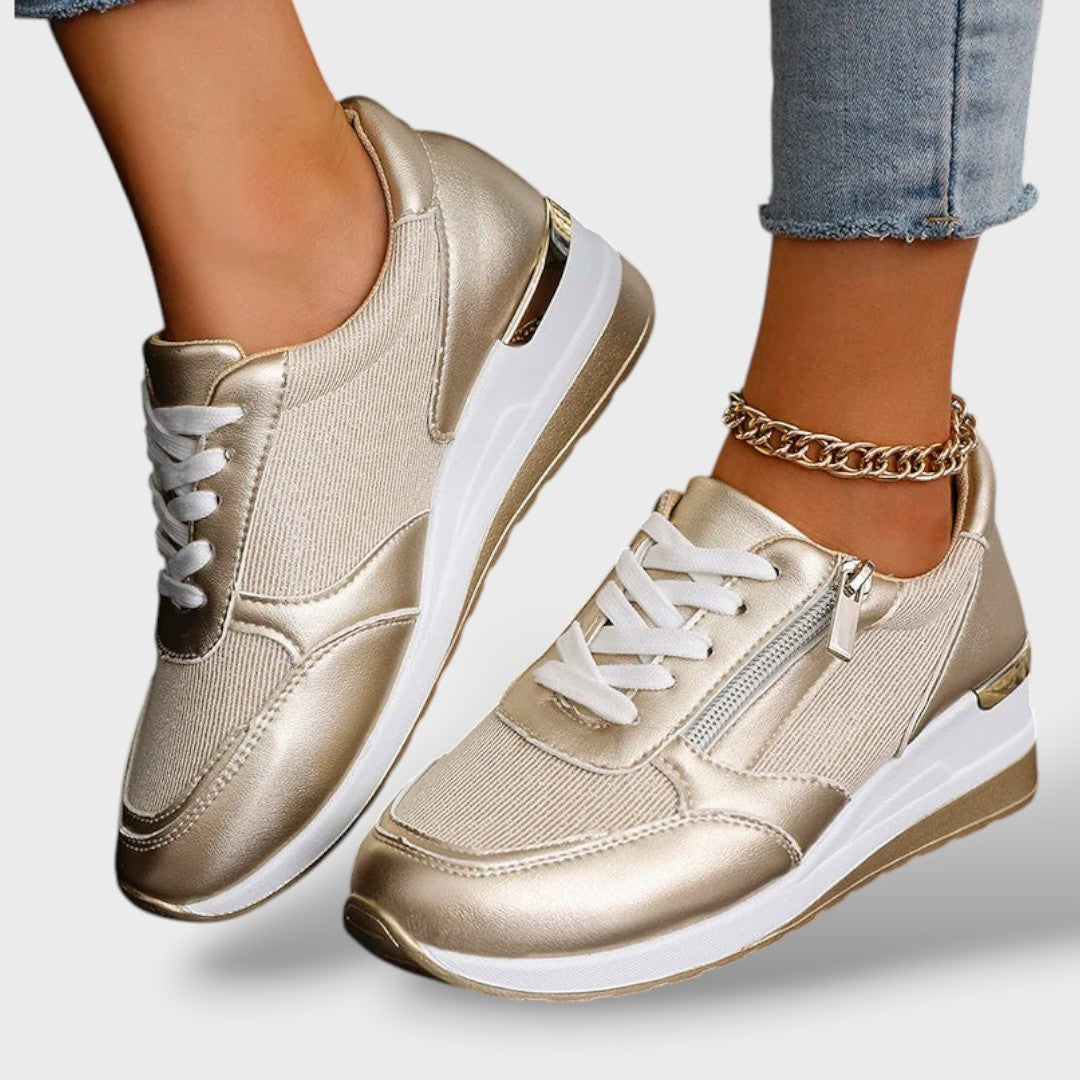 Zapatillas Plataforma Metalizada Mujer