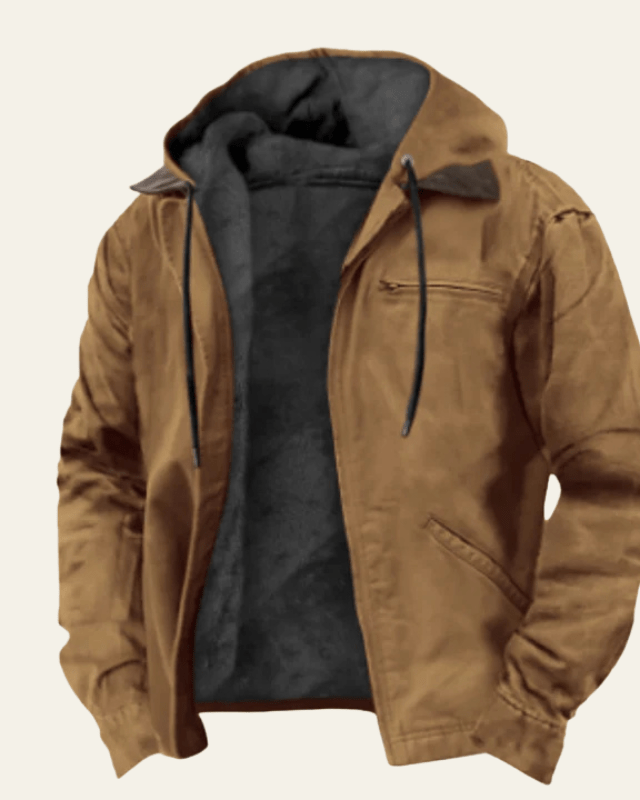 Chaqueta acolchada con capucha masculina