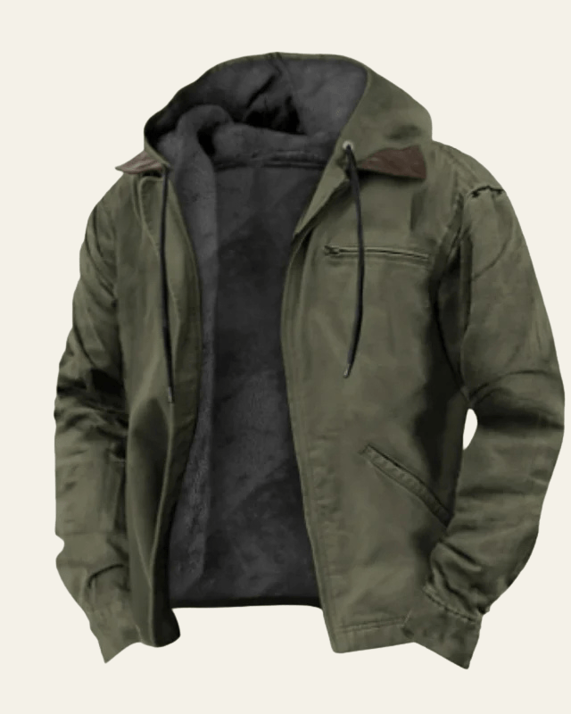 Chaqueta acolchada con capucha masculina