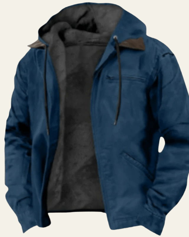 Chaqueta acolchada con capucha masculina