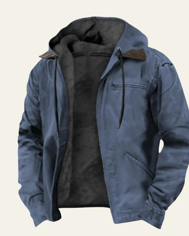 Chaqueta acolchada con capucha masculina