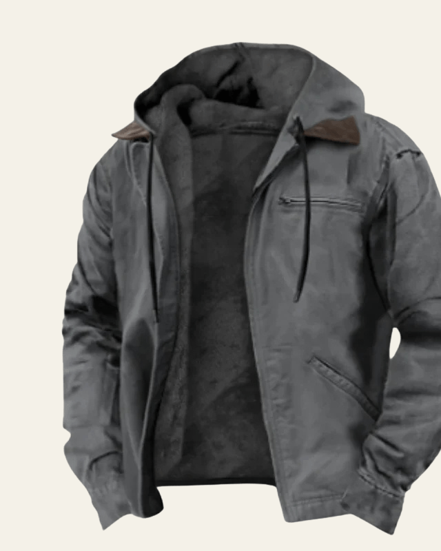 Chaqueta acolchada con capucha masculina