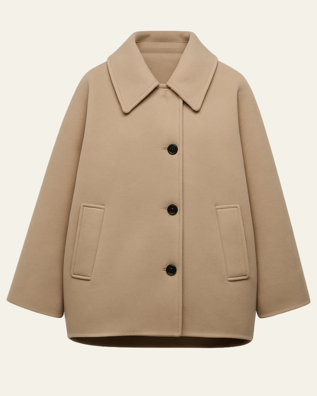 Abrigo de Lana Mujer Corte Elegante