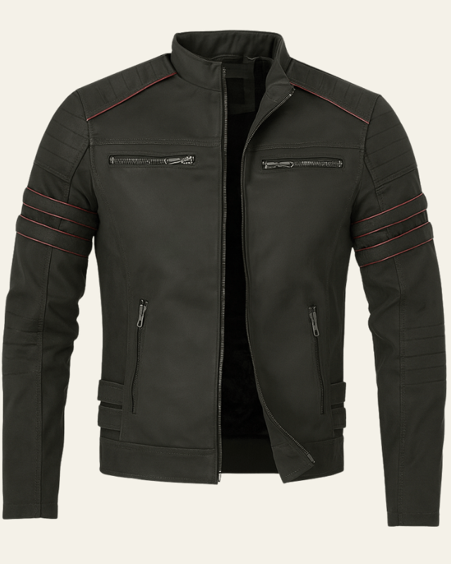 Cazadora de piel vegana biker