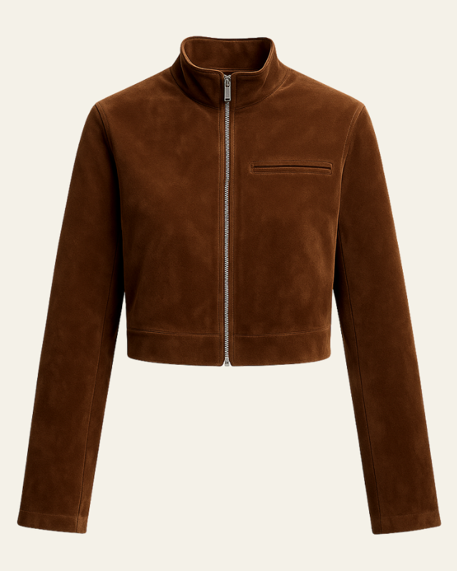 Chaqueta Corta de Ante Vegano
