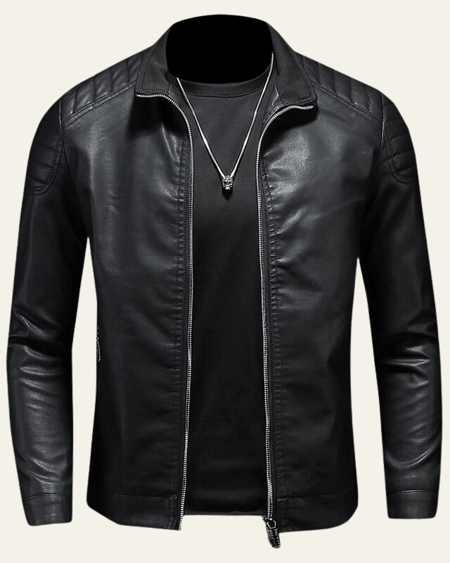 Chaqueta Biker de Piel Sintética