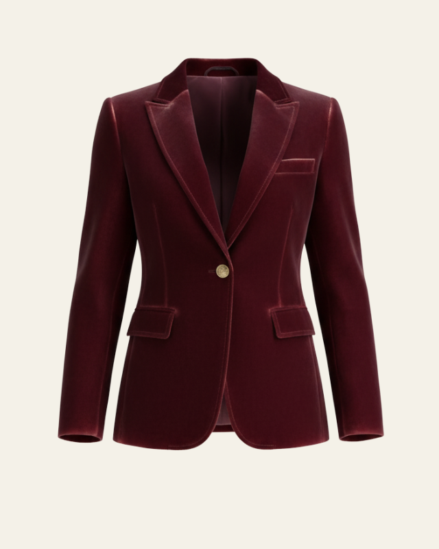 Blazer de terciopelo con un botón