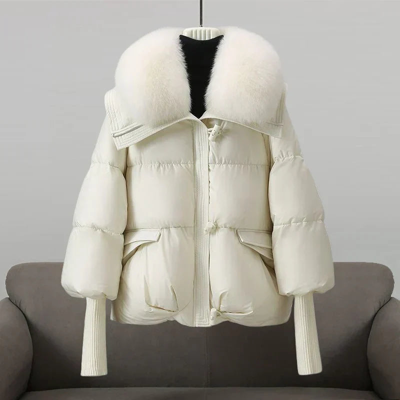 Chaqueta acolchada con pelo sintético