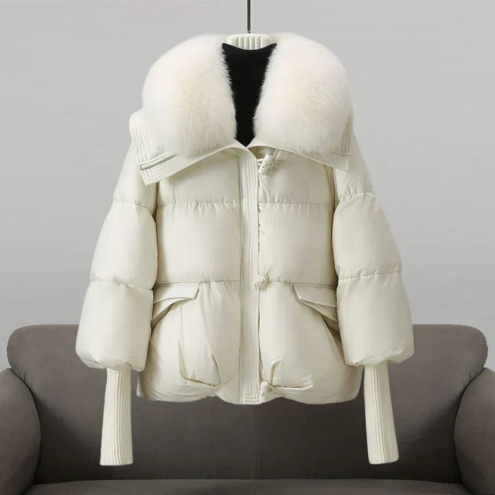 Chaqueta acolchada con pelo sintético
