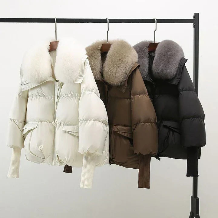 Chaqueta acolchada con pelo sintético