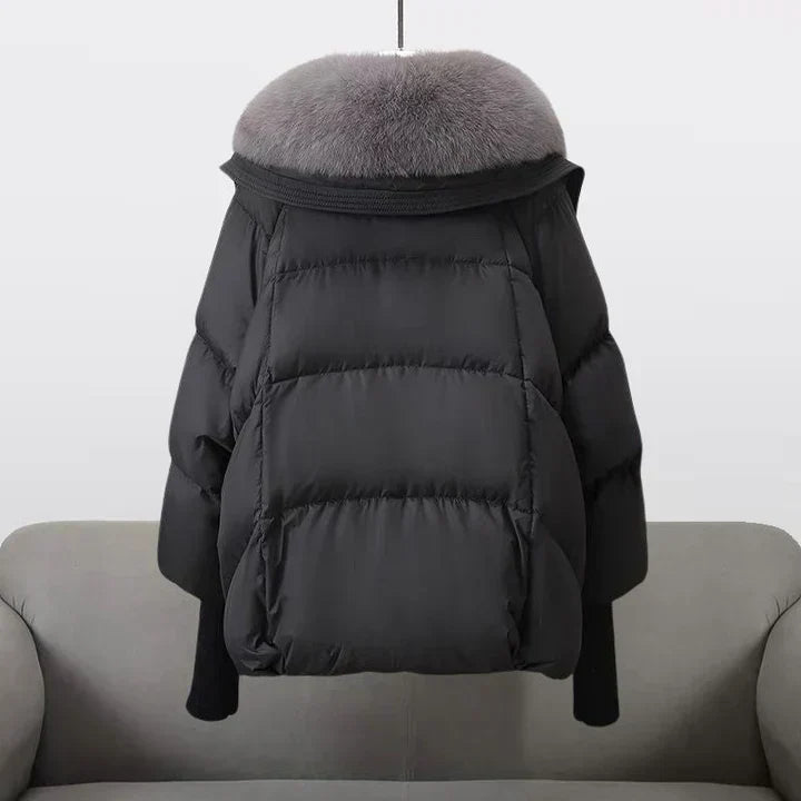 Chaqueta acolchada con pelo sintético