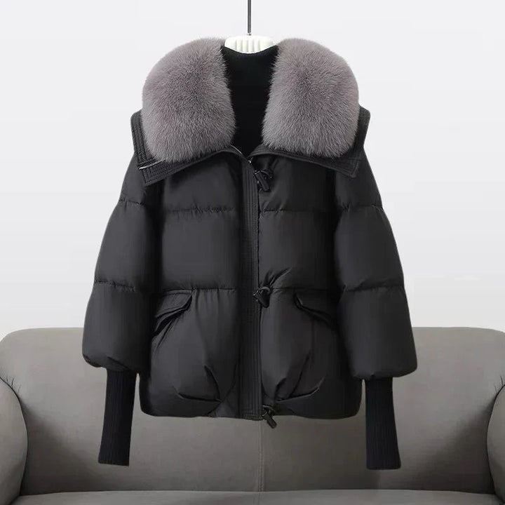 Chaqueta acolchada con pelo sintético