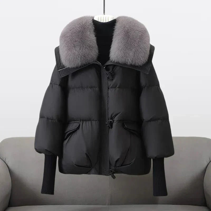 Chaqueta acolchada con pelo sintético