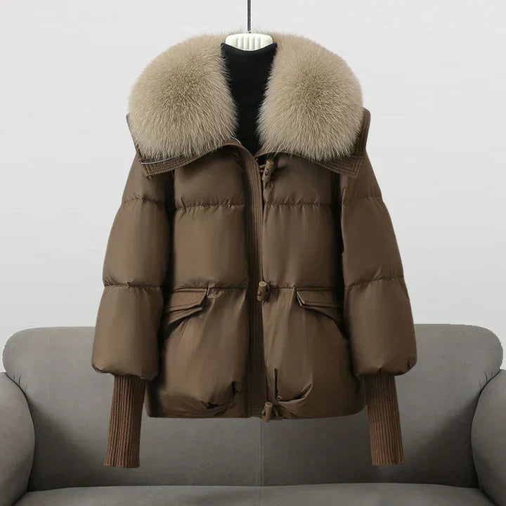 Chaqueta acolchada con pelo sintético
