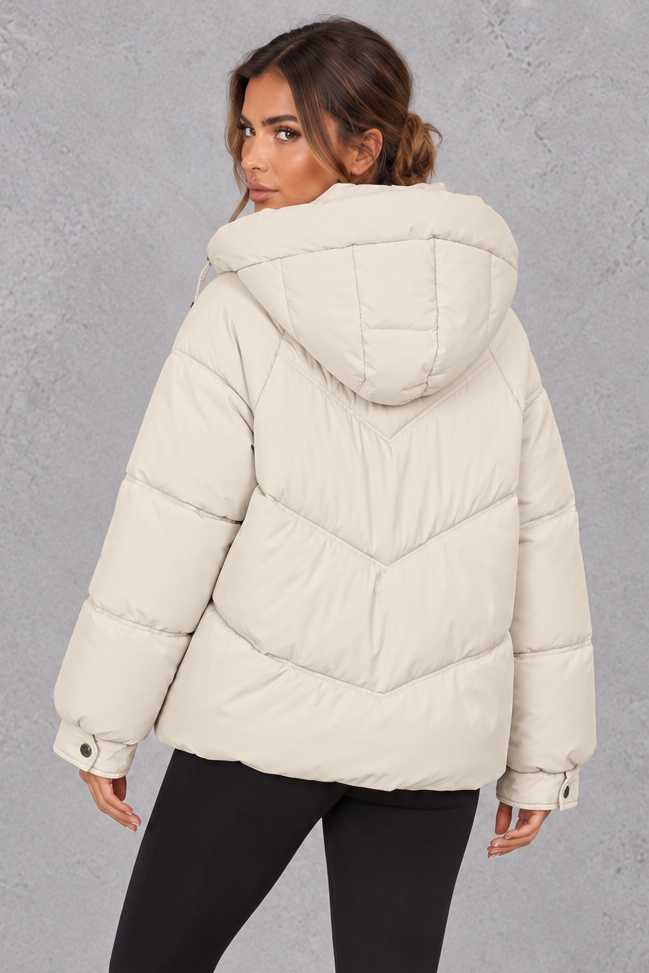 Chaqueta acolchada oversize con capucha