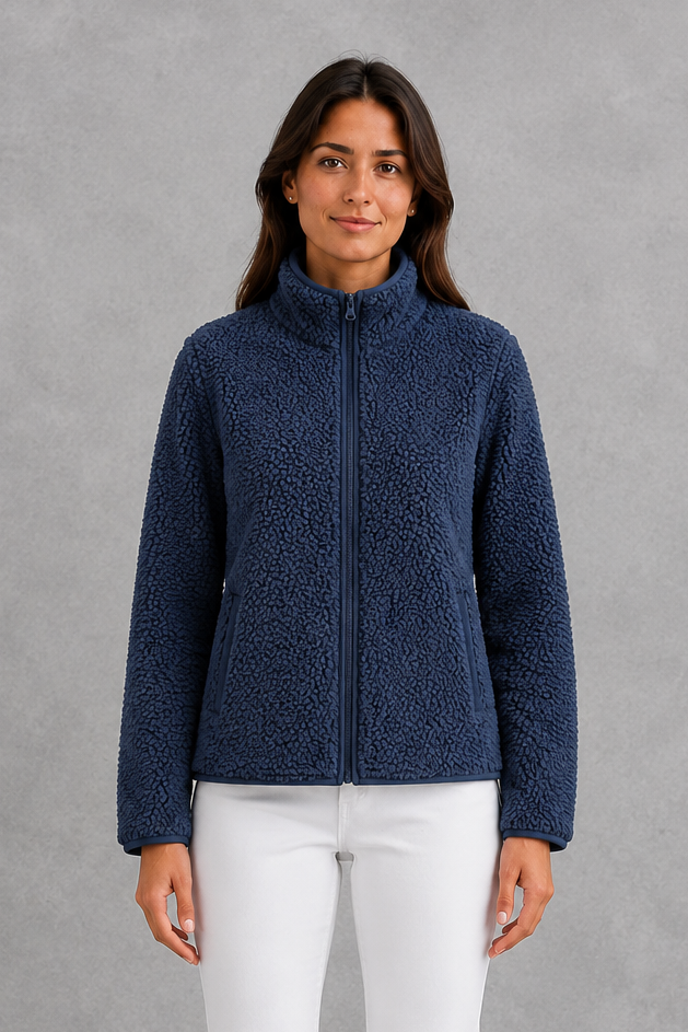 Chaqueta sherpa con cremallera
