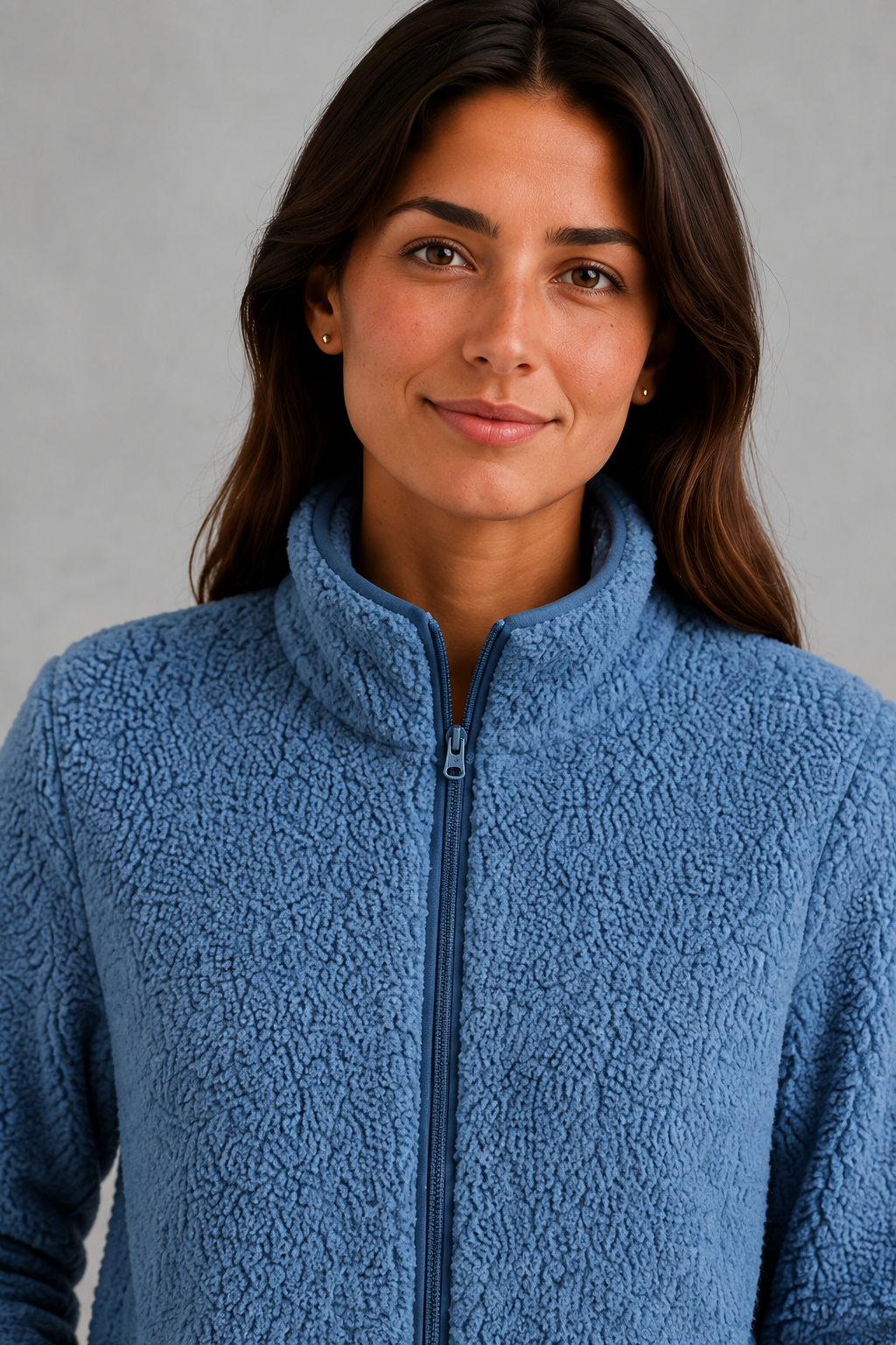 Chaqueta sherpa con cremallera