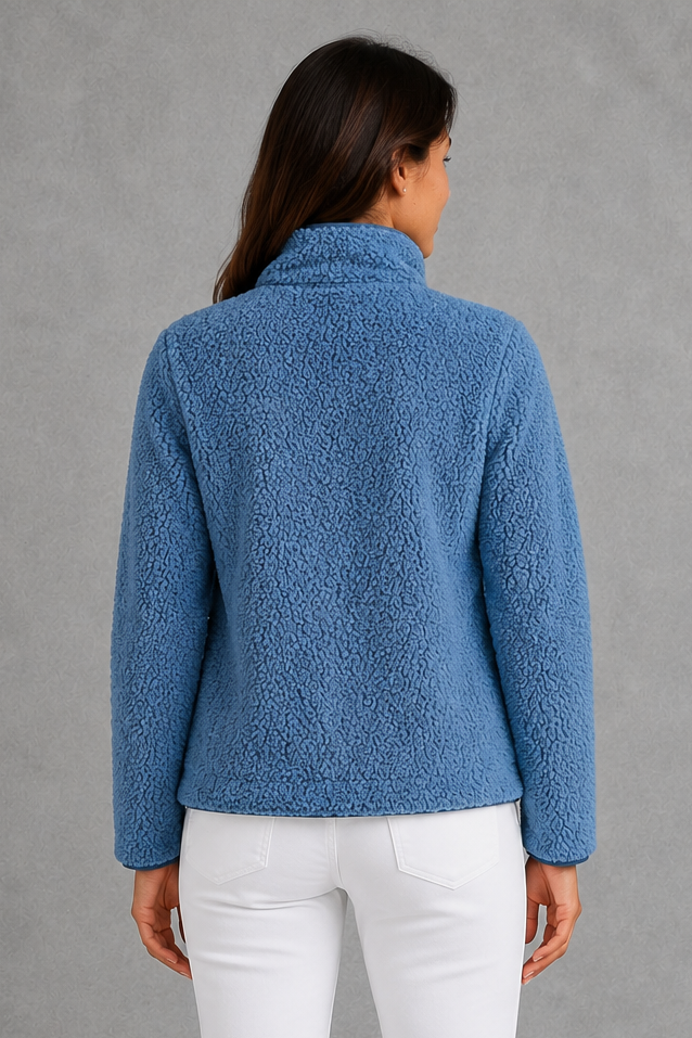 Chaqueta sherpa con cremallera