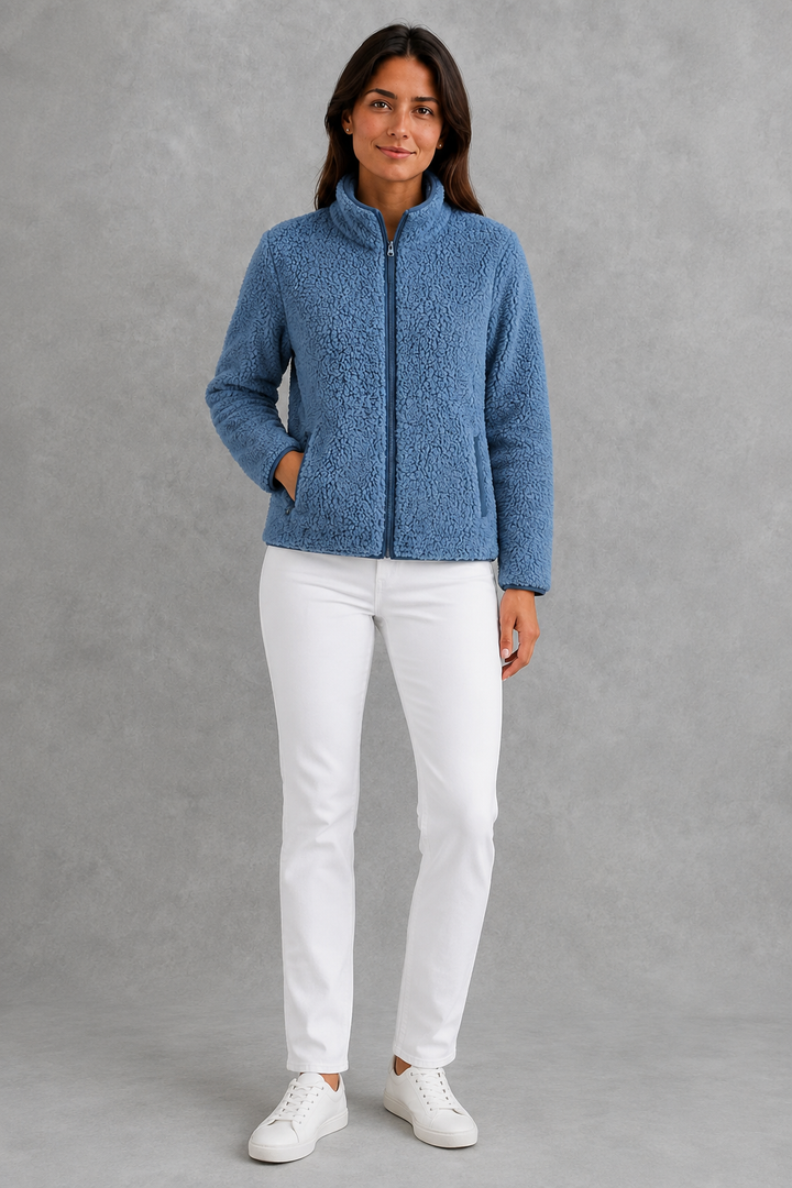 Chaqueta sherpa con cremallera