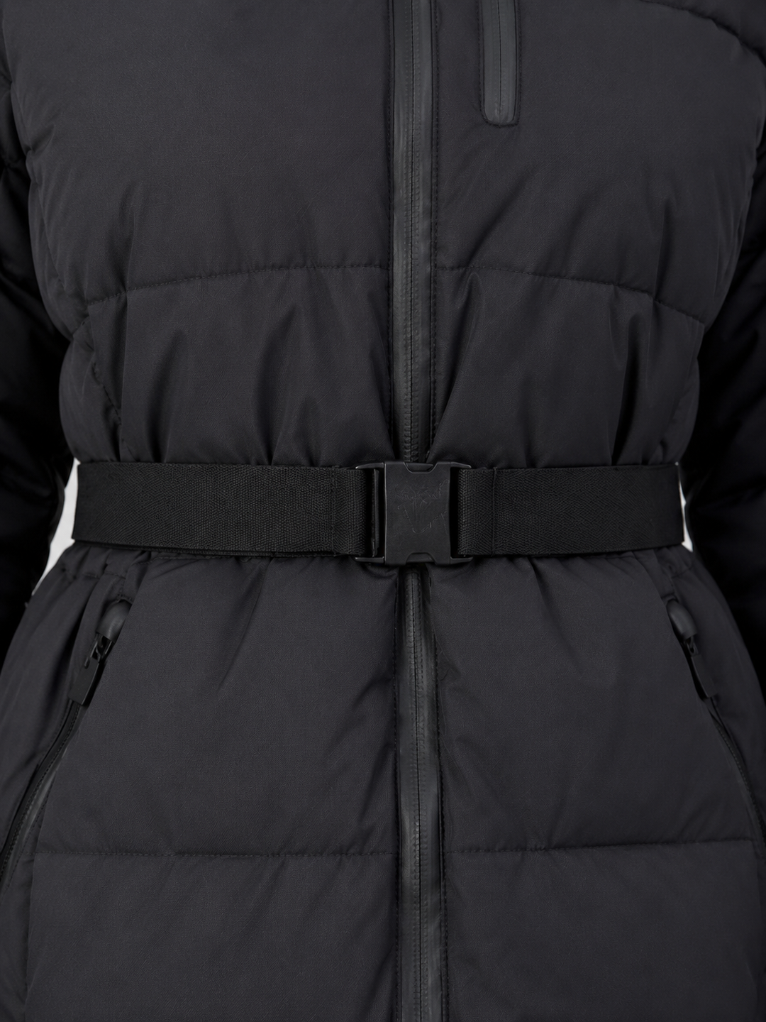 Chaqueta Acolchada con Capucha y Cinturón