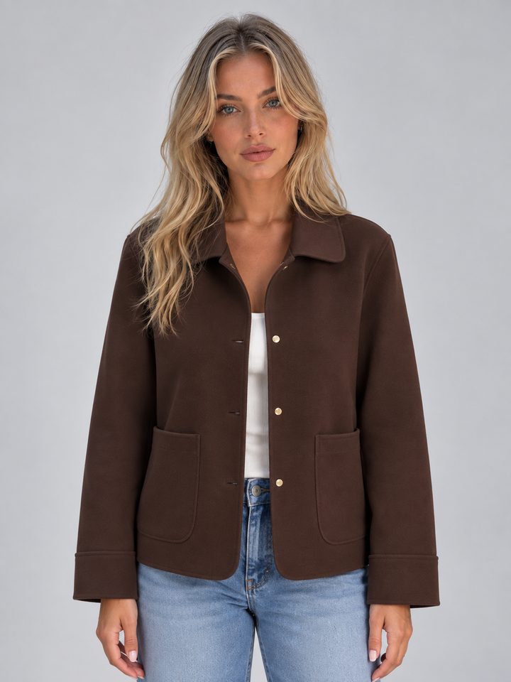 Chaqueta camisera con bolsillos mujer