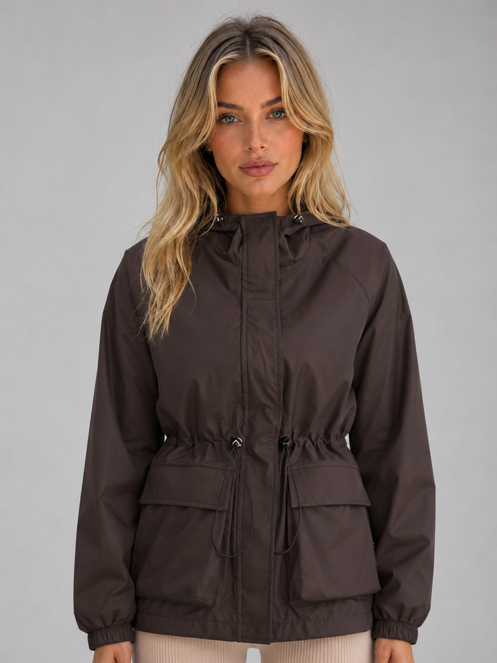 Chaqueta cortavientos impermeable con capucha