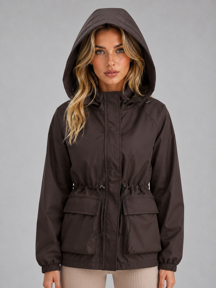 Chaqueta cortavientos impermeable con capucha