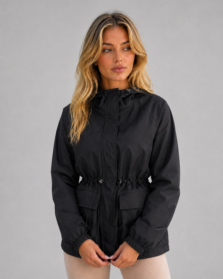 Chaqueta cortavientos impermeable con capucha