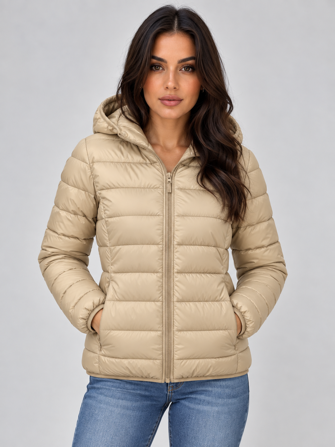 Chaqueta Acolchada Ligera con Capucha