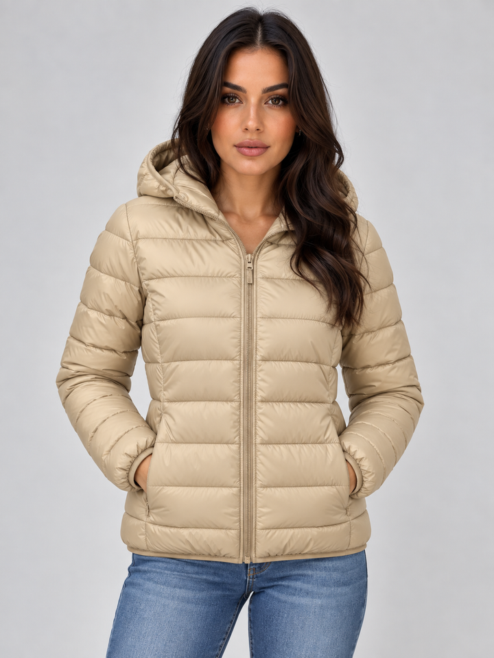 Chaqueta Acolchada Ligera con Capucha